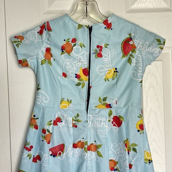 NEW Girls Dress Shorts Sleeves Dress 12/18 Months multifruit print - Picture 5 of 13